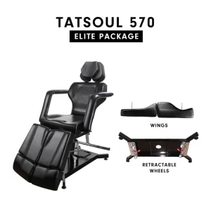 Tatsoul 570 Tattoo Client Chair 6 570 Tattoo Client Chair - Elite package Black