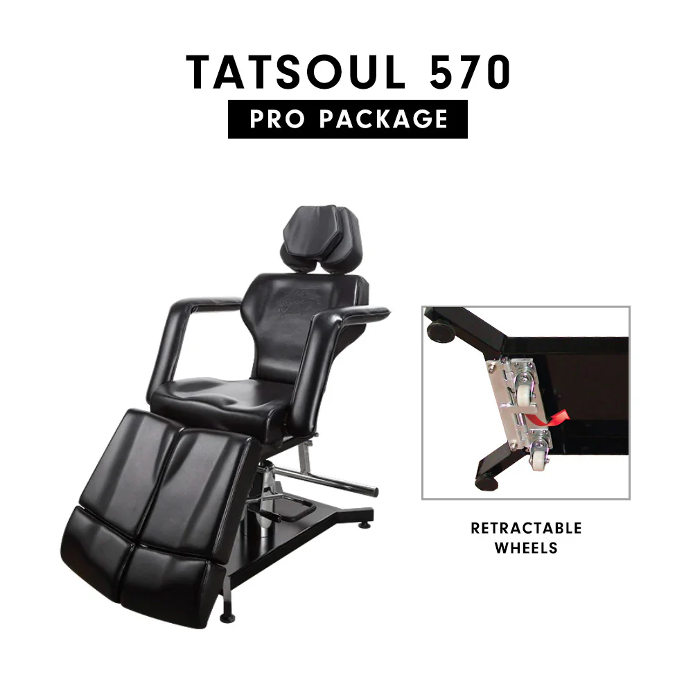 570 Tattoo Client Chair – Pro package black 570 Tattoo Client Chair - Pro package black