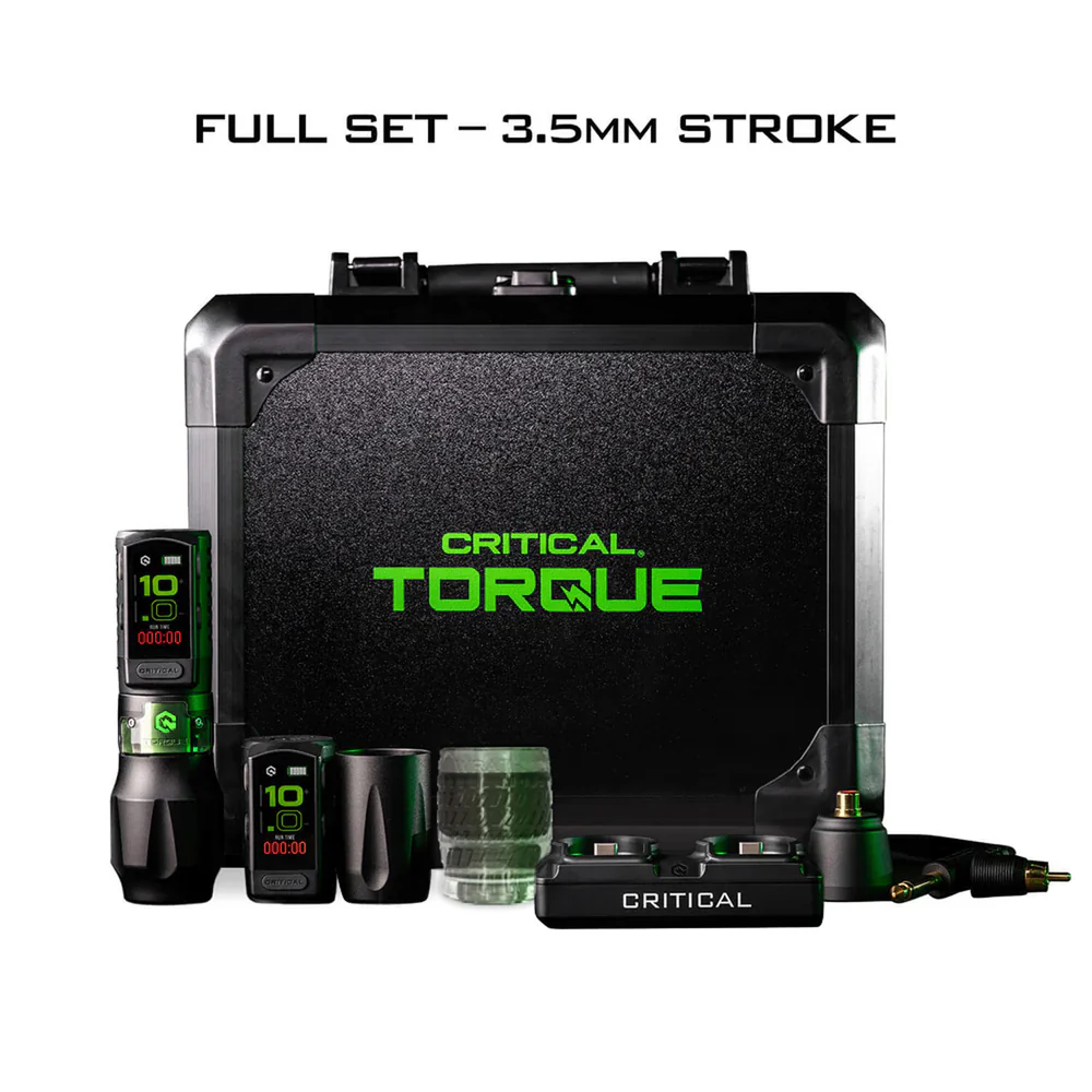 Critical Torque Wireless Tattoo Pen Machine 3.5mm-FULL-SET Critical Torque Wireless Tattoo Pen Machine 3.5mm stroke FULL SET