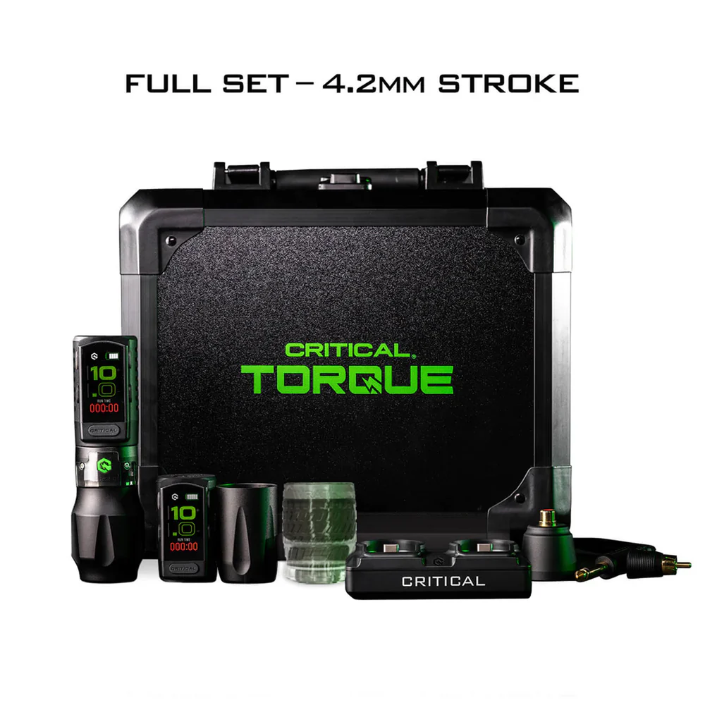 Critical Torque Wireless Tattoo Pen Machine 4.2mm-FULL-SET Critical Torque Wireless Tattoo Pen Machine 4.2mm stroke Full SET
