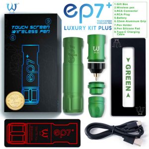 EP7+ Luxury PLUS Wireless Pen tattoo Machine -Green Set