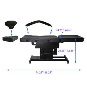Labeling of the Fully Electric Tattoo Bed with Power Strip - Inkbed