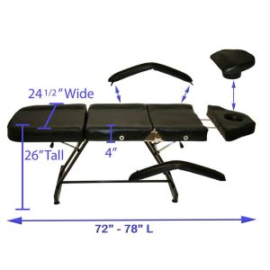 Stationary Tattoo Bed with FREE Matching Stool - Inkbed opened