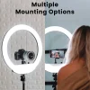 a woman using the Ring Light 18" Portable LED Ring Light with Stand LUME CUBE